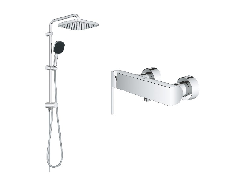 Grohe Sistem de dus grohe plus flex, aparent, 250 mm, 1 functie, crom, 33577003-1st