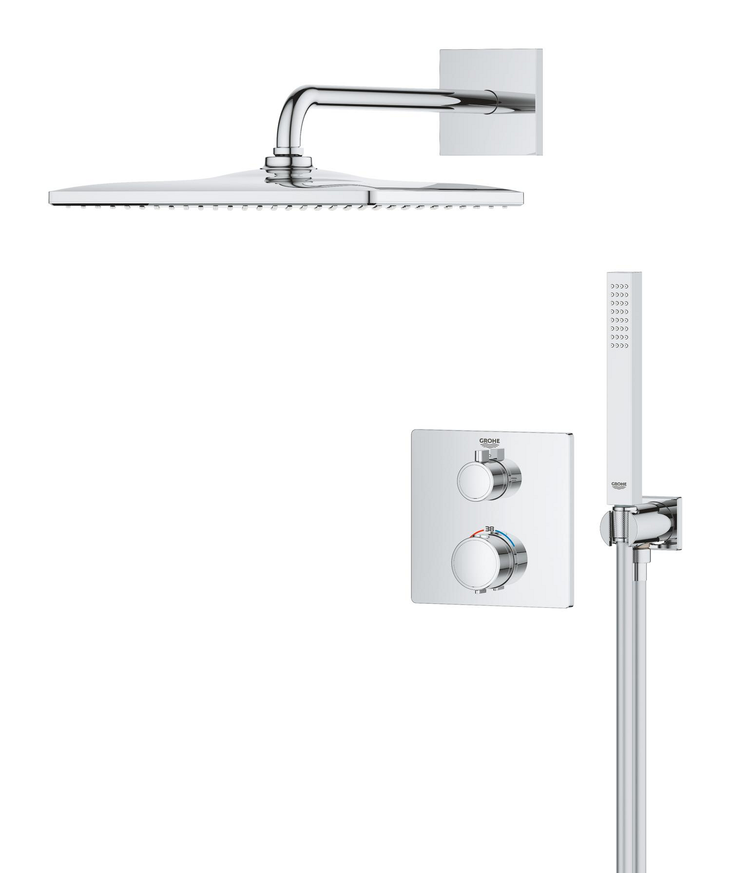 Sistem de dus Grohe 34881000, Precision, tip incastrare incastrat, pentru dus, pentru un dus confortabil zilnic, crom [4]