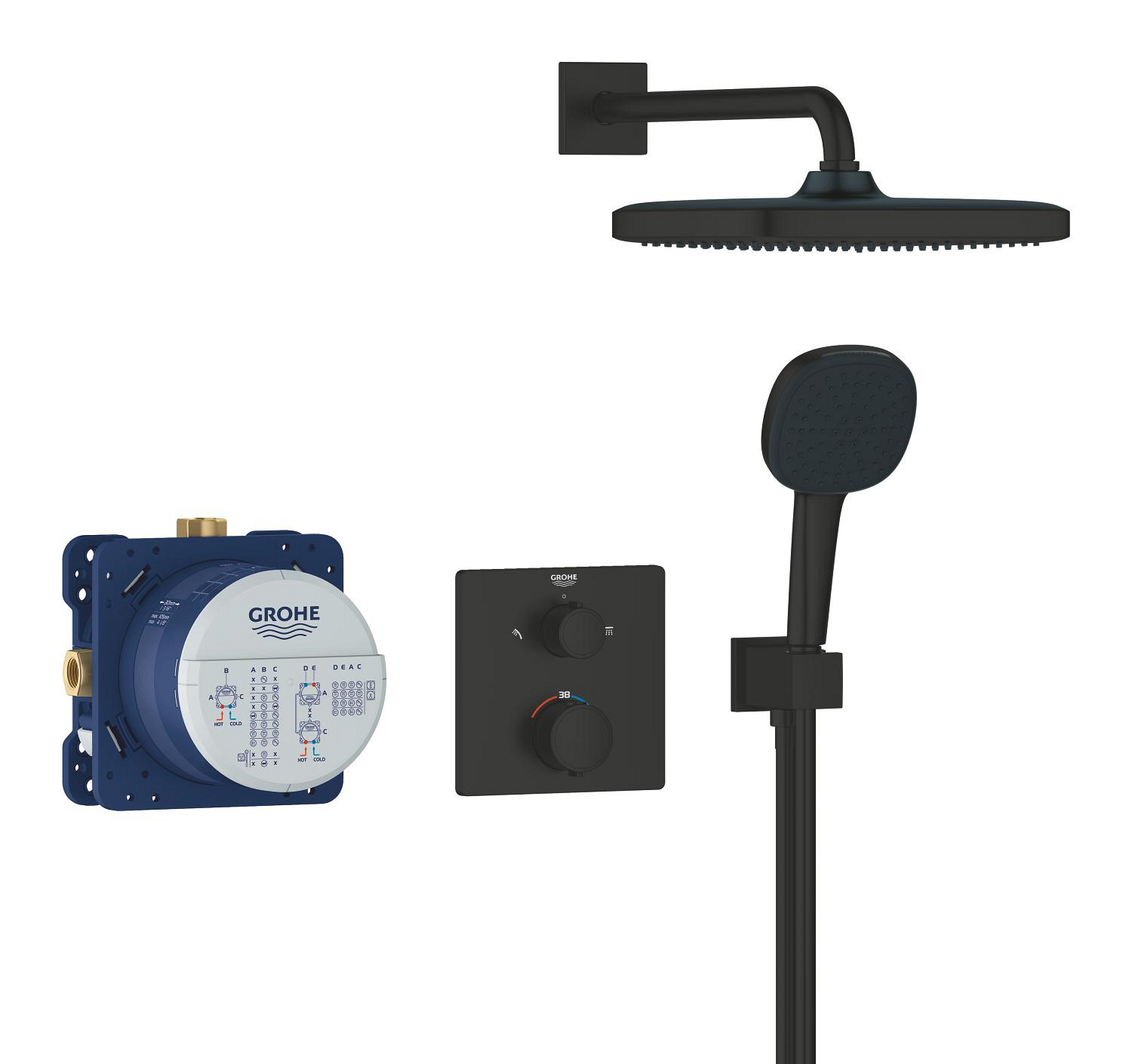 Sistem de dus Grohe 348822430, Precision Cube, tip incastrare incastra