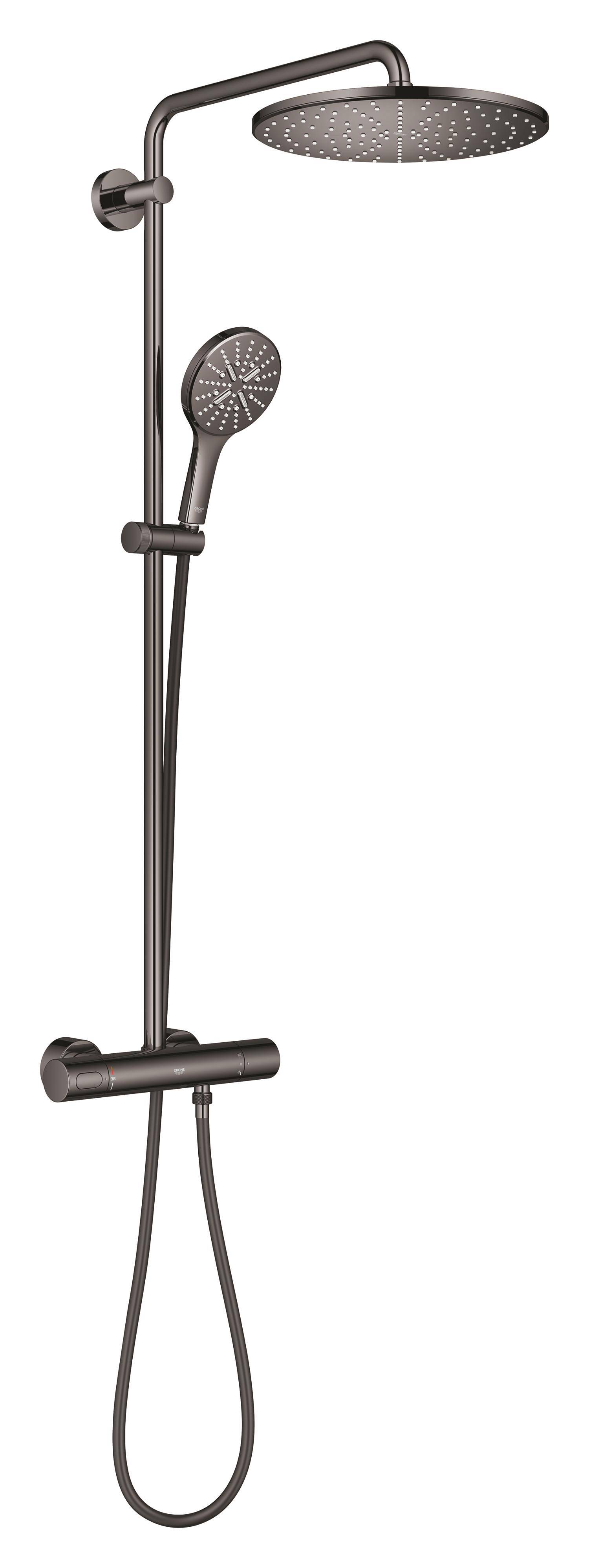 Grohe Sistem de dus grohe smartactive, aparent, termostat, 310 mm, 1 functie, lucios, grafit, 26836a00