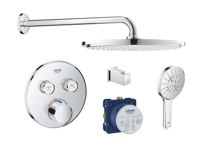 Grohe Sistem de dus grohe smartcontrol 29145000, 1/2'', incastrat, rainshower, 310 mm, 1 pulverizare, crom