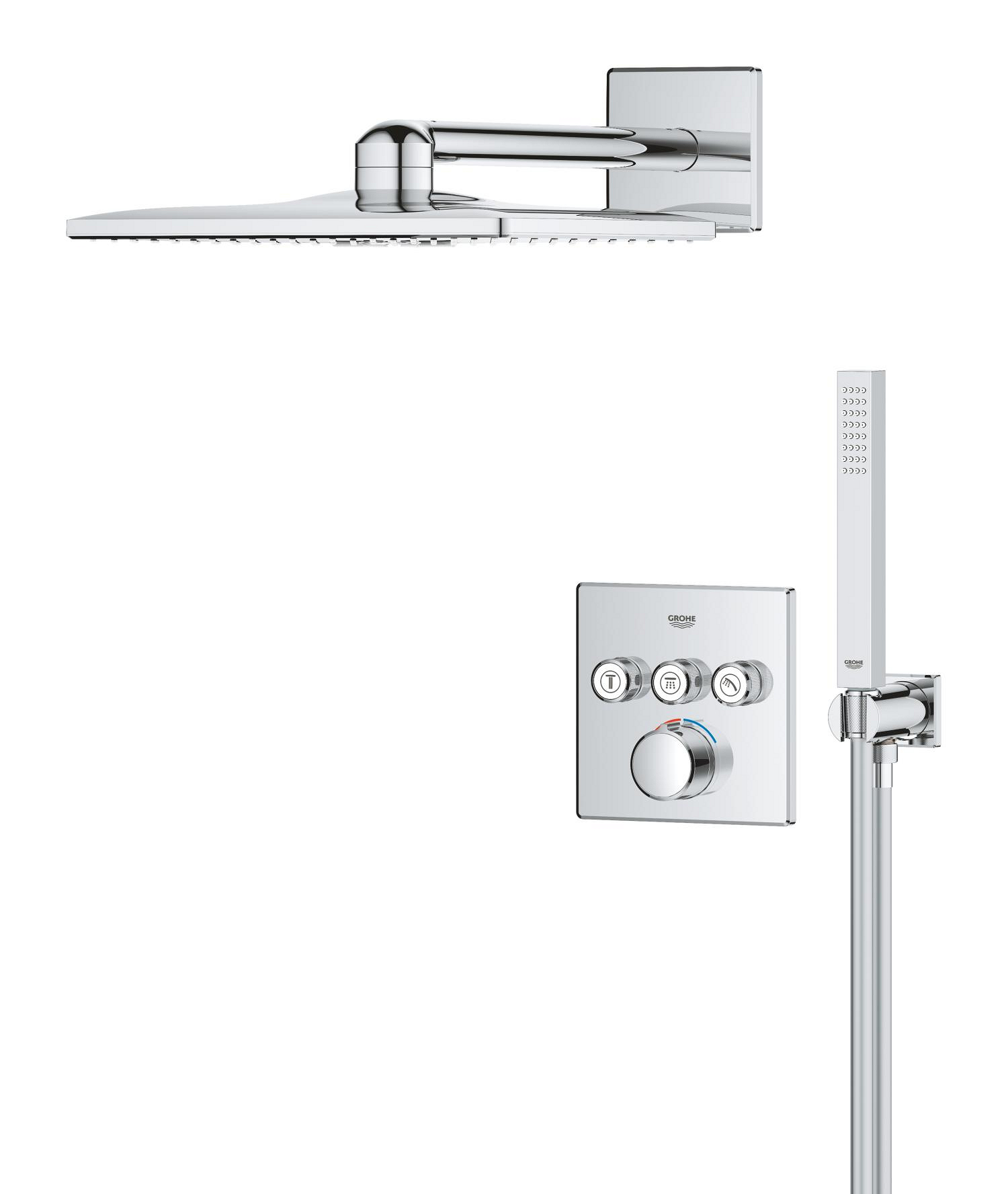 Sistem de dus Grohe 34873000, SmartControl, tip incastrare incastrat, 