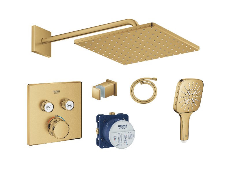 Unitate control Grohe Smartcontrol, 2 iesiri, termostat, necesita valva, mat, auriu, 29124GN0