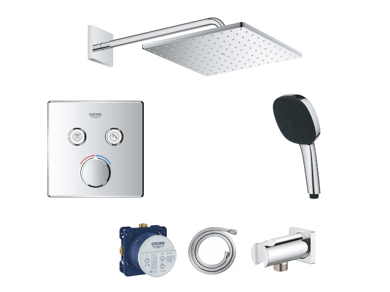 Grohe Sistem de dus grohe smartcontrol cube, incastrat, 310 mm, 1 functie, crom, 29148000-6st