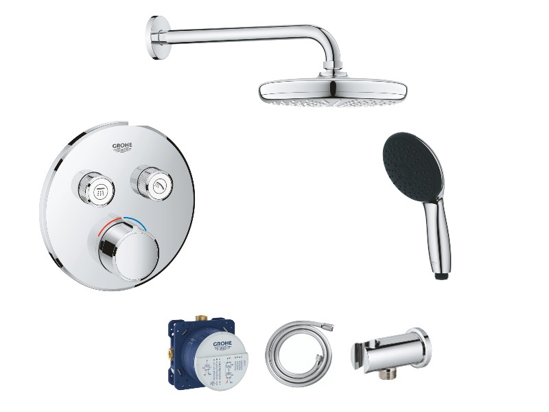 Grohe Sistem de dus grohe smartcontrol, incastrat, 210 mm, 1 functie, crom, 29145000-8st