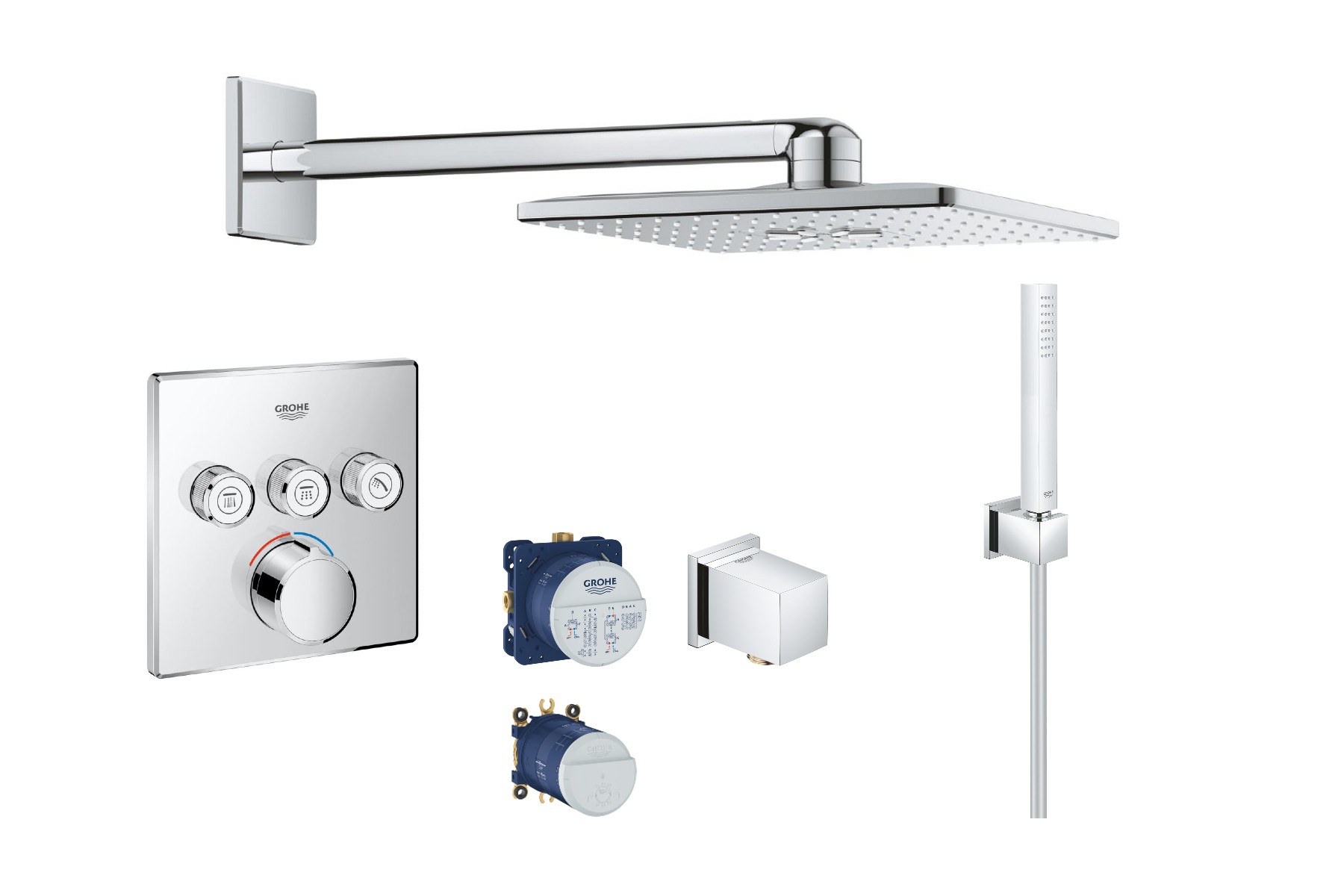 Grohe Sistem de dus grohe smartcontrol, incastrat, 310 mm, 2 functii, crom, 29149000