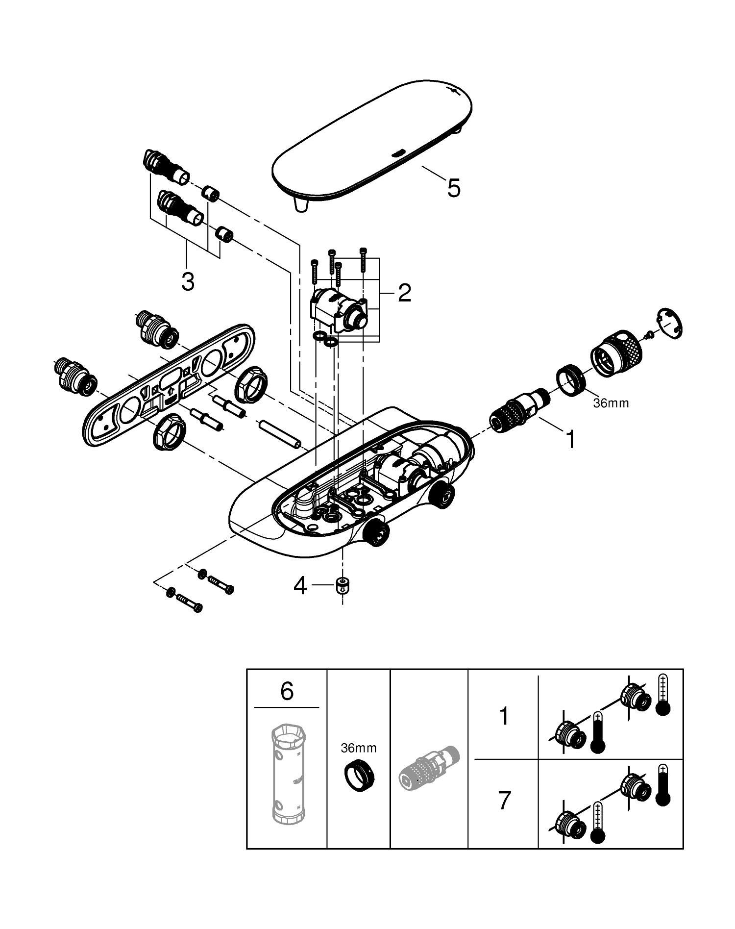 Sistem de dus Grohe 26446000, SmartControl, tip incastrare incastrat, pentru dus, pentru un dus confortabil zilnic, crom [12]