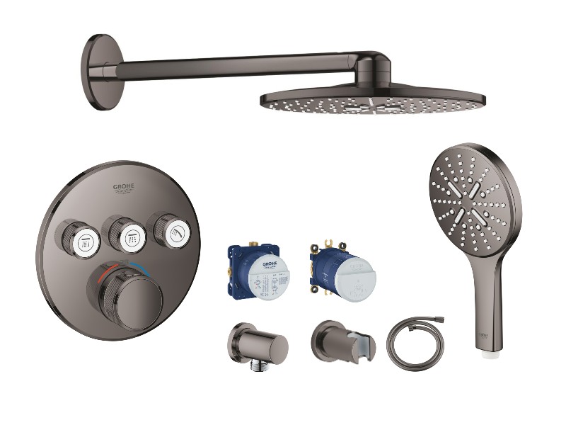 Grohe Sistem de dus grohe smartcontrol, incastrat, termostat, 310 mm, 3 functii, lucios, grafit, 29121a00-1st