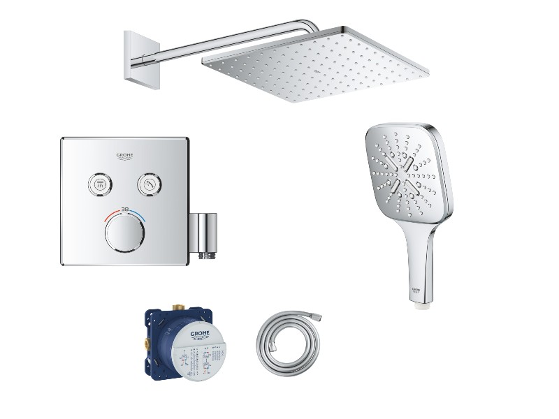 Grohe Sistem de dus grohe smartcontrol, incastrat, termostat, 310 mm, 1 functie, crom, 29125000-6st
