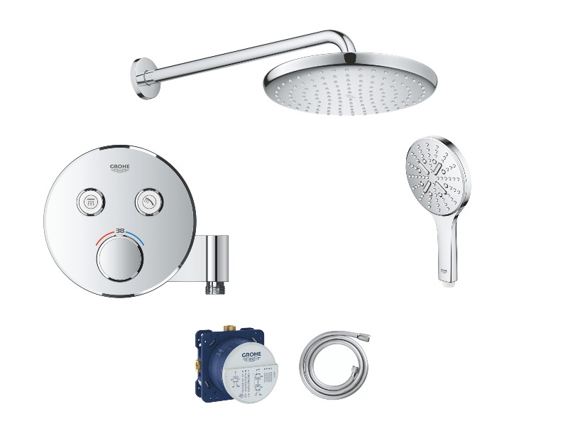 Grohe Sistem de dus grohe smartcontrol, incastrat, termostat, 250 mm, 1 functie, crom, 29120000-2st