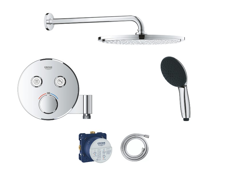 Grohe Sistem de dus grohe smartcontrol, incastrat, termostat, 310 mm, 1 functie, crom, 29120000-8st