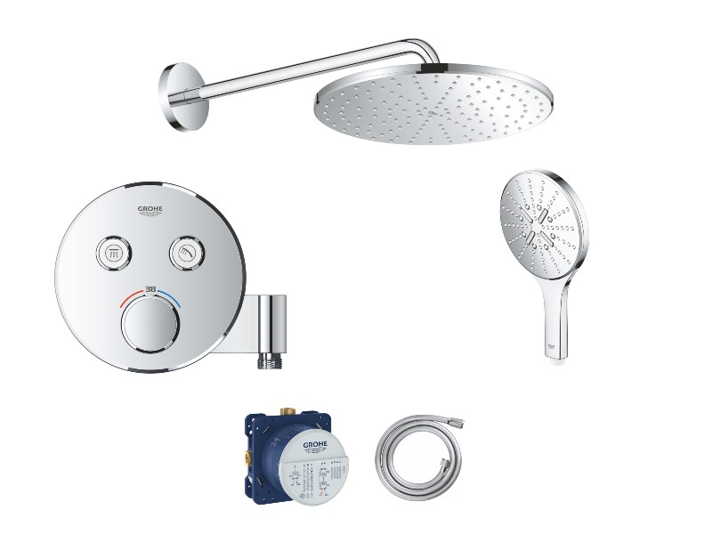 Grohe Sistem de dus grohe smartcontrol, incastrat, termostat, 310 mm, 1 functie, crom, 29120000-9st