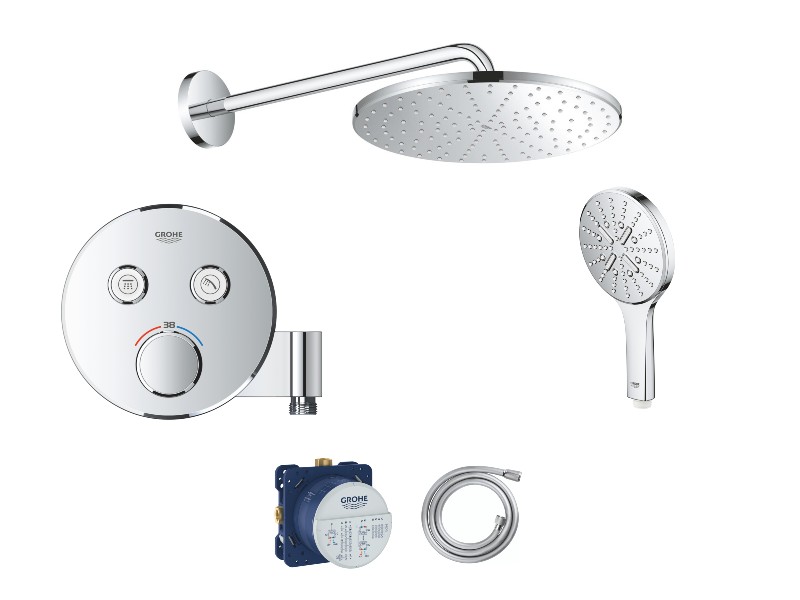 Grohe Sistem de dus grohe smartcontrol, incastrat, termostat, 310 mm, 1 functie, crom, 29120000-10st