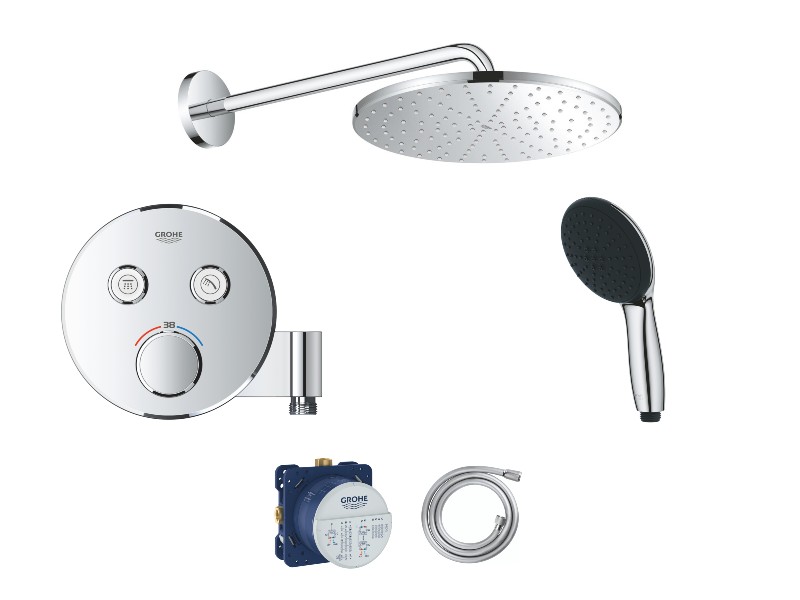 Grohe Sistem de dus grohe smartcontrol, incastrat, termostat, 310 mm, 1 functie, crom, 29120000-12st