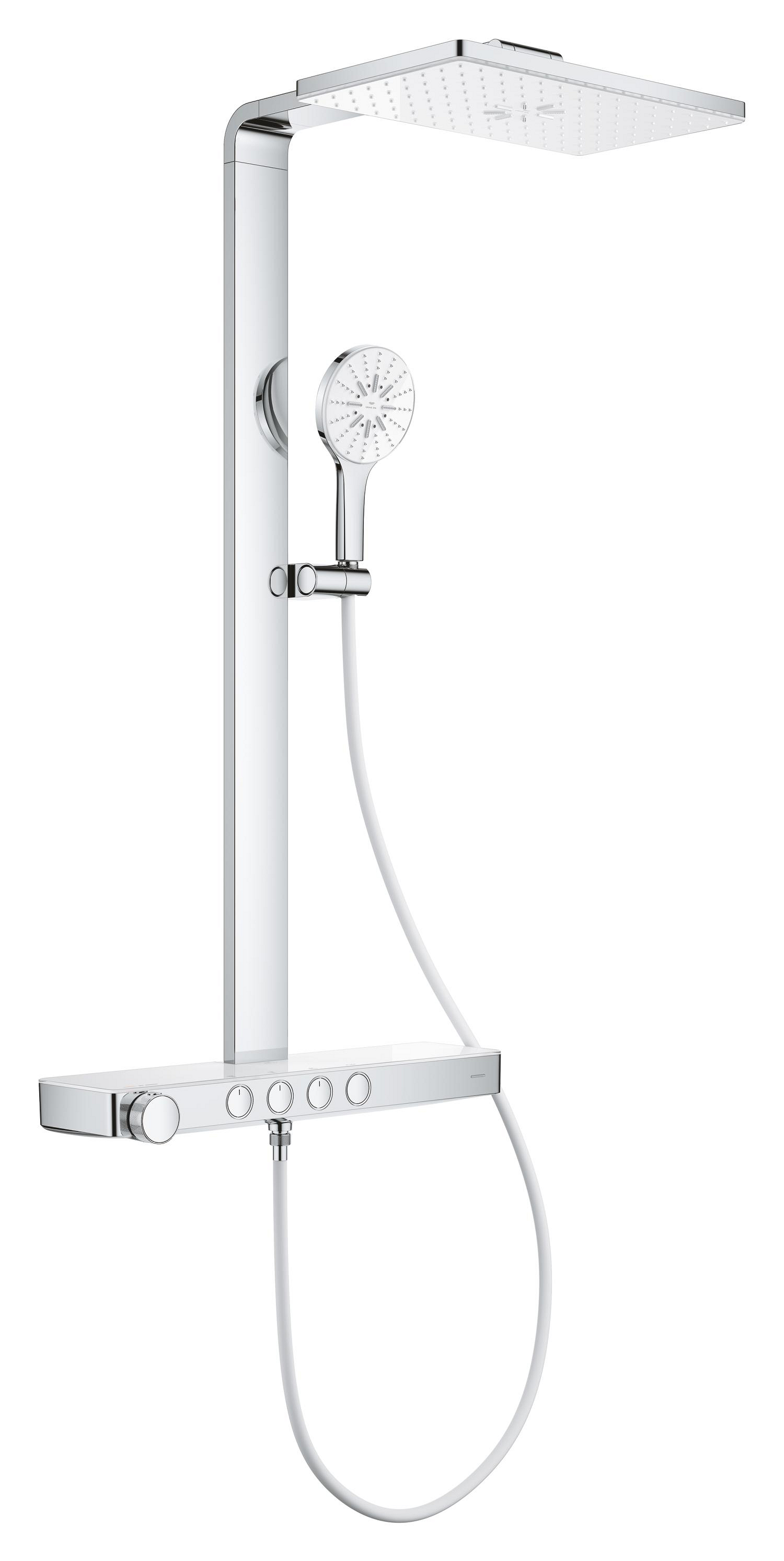 Grohe SPA Sistem de dus grohe spa aqua pure, aparent, termostat, 400 mm, 3 functii, crom, 1009620000
