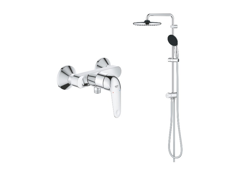 Grohe Sistem de dus grohe swift flex, aparent, 250 mm, 1 functie, crom, 24333001-5st