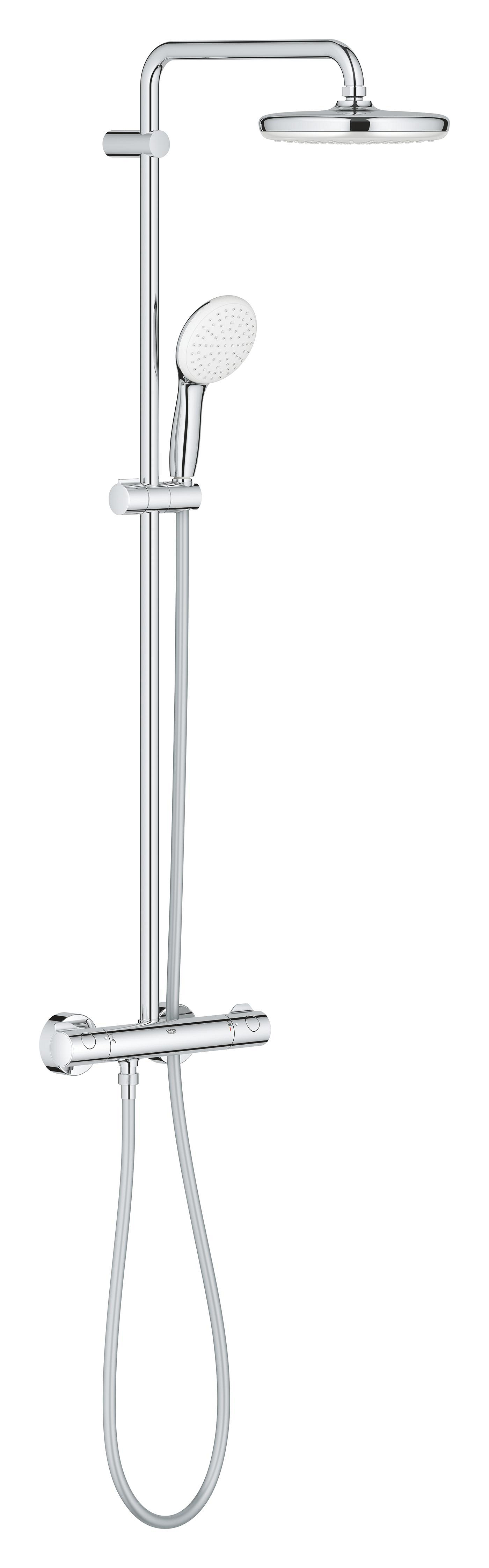 Sistem de dus Grohe 26811001, 210 mm, 1 bar, 110 mm, 1.75 m, 1132 mm, 412 mm, 1 functii palarie dus, Crom