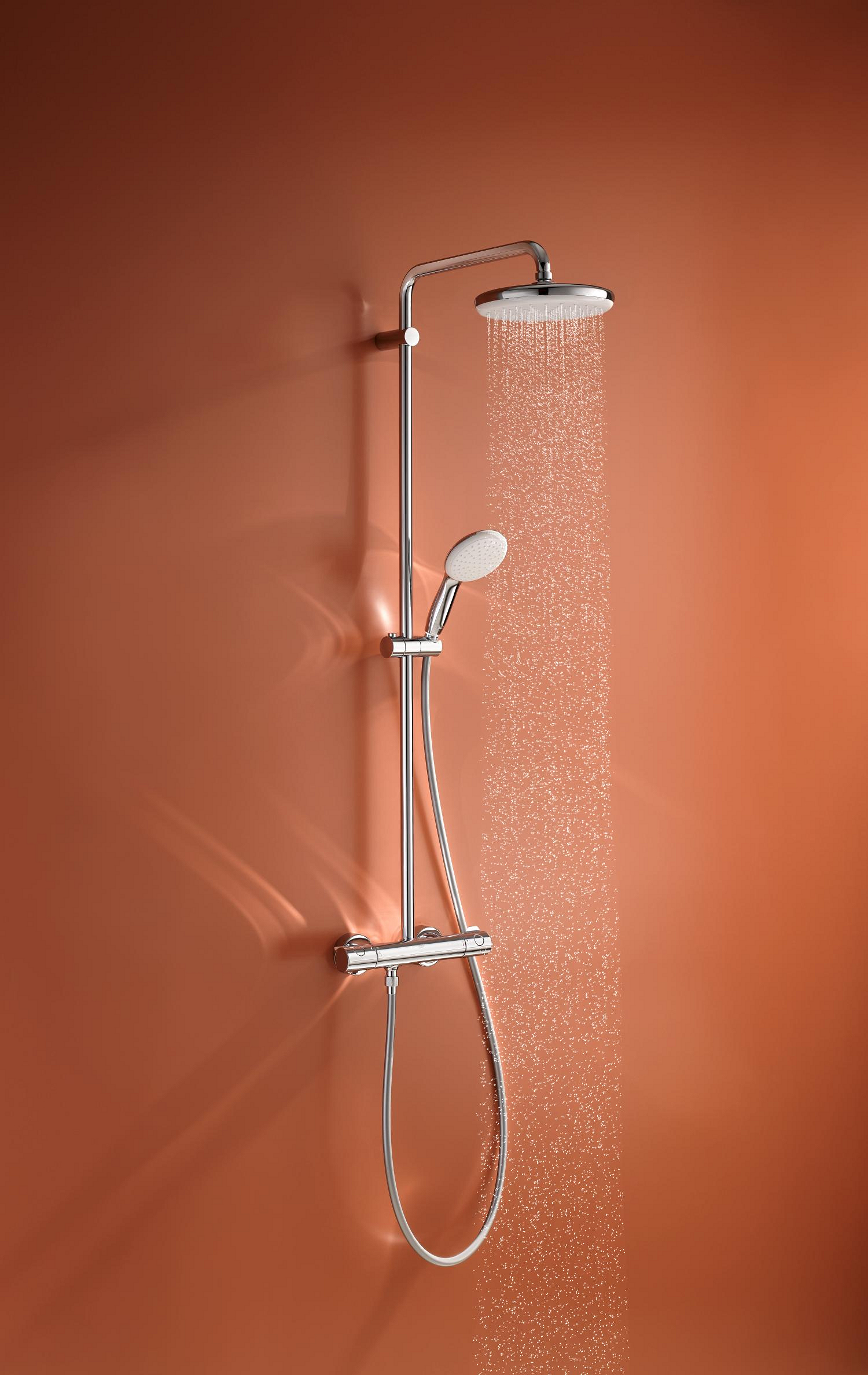 Grohe Sistem de dus grohe tempesta 210, aparent, termostat, 210 mm, 1 functie, crom, 26811001