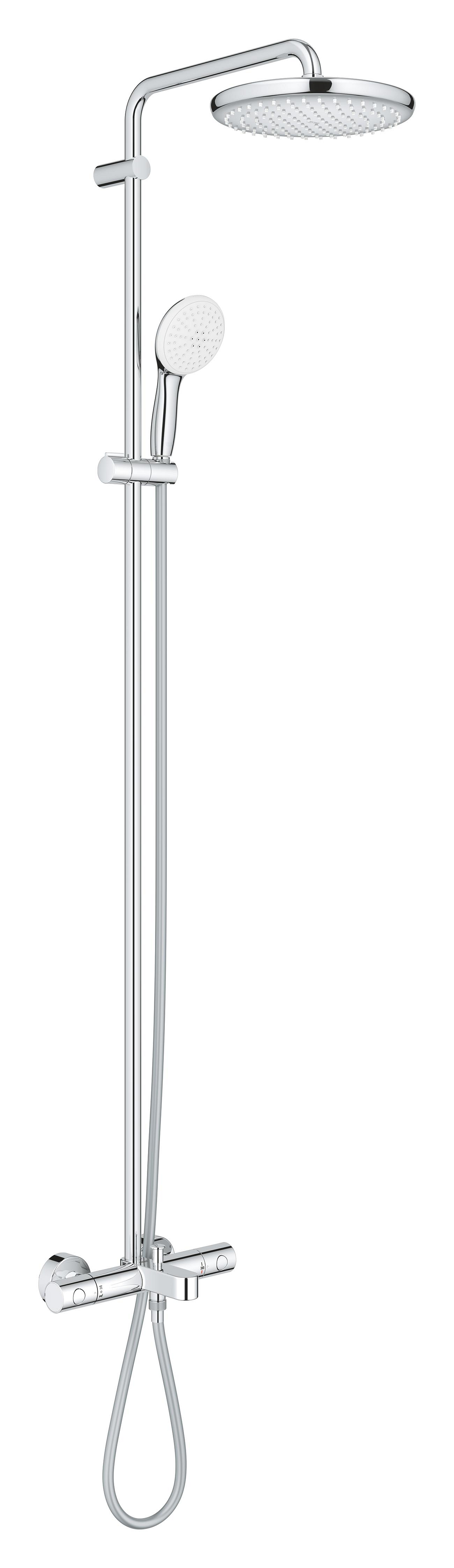 Sistem de dus Grohe 26672001, 250 mm, 1 bar, 110 mm, 1.75 m, 1588 mm, 412 mm, 1 functii palarie dus, Crom
