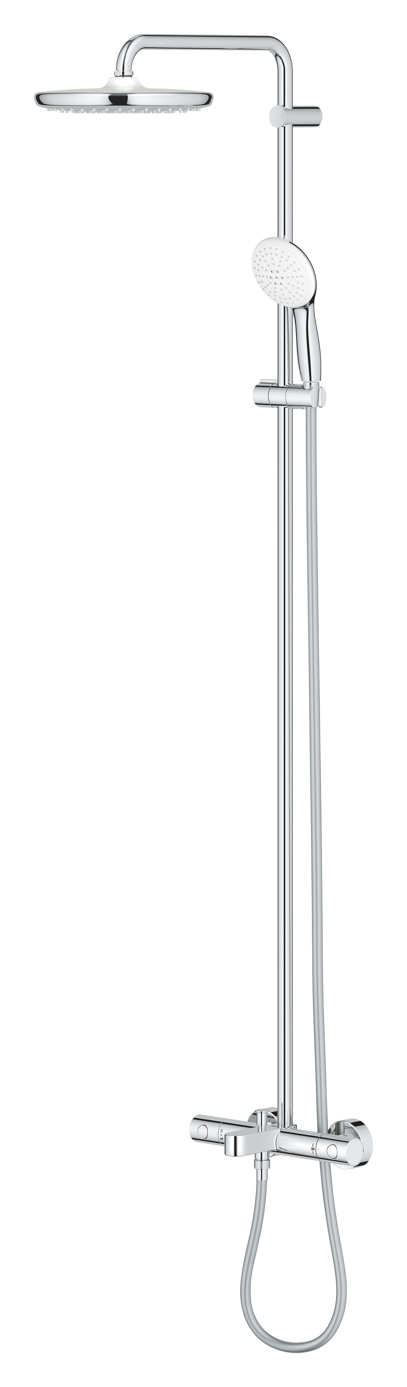 Sistem de dus Grohe 26672001, 250 mm, 1 bar, 110 mm, 1.75 m, 1588 mm, 412 mm, 1 functii palarie dus, Crom