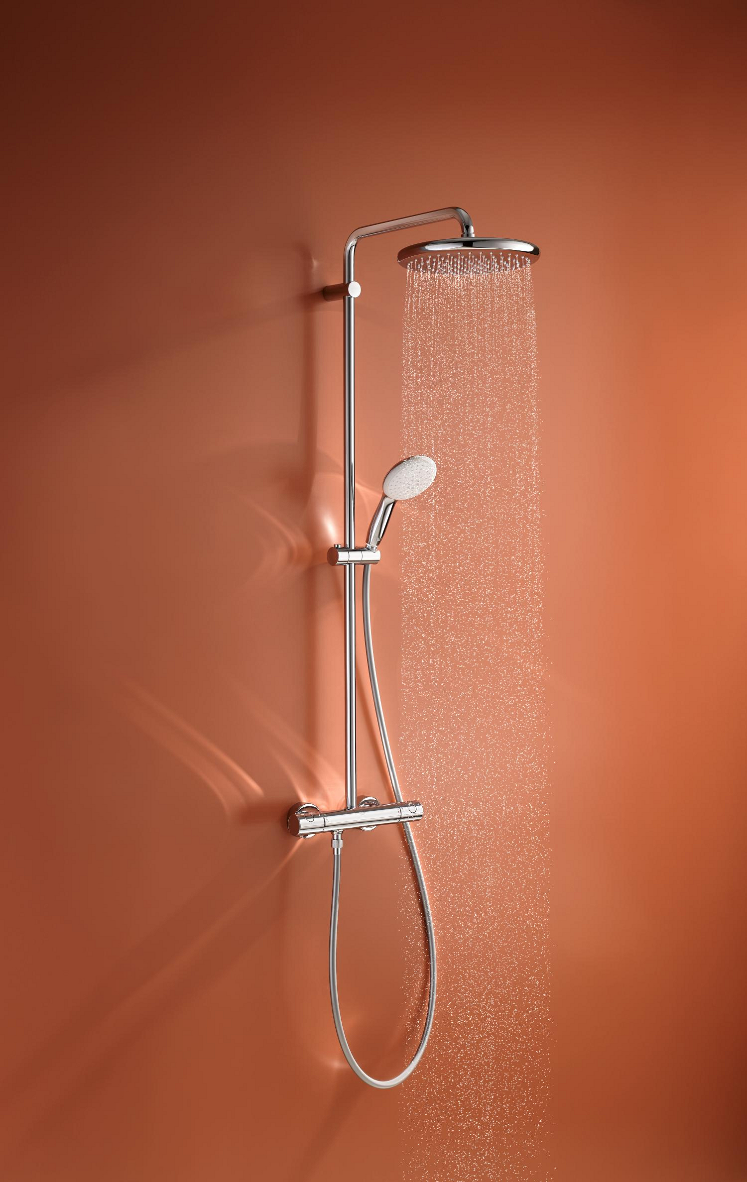 Grohe Sistem de dus grohe tempesta 250, aparent, termostat, 250 mm, 1 functie, crom, 26670001