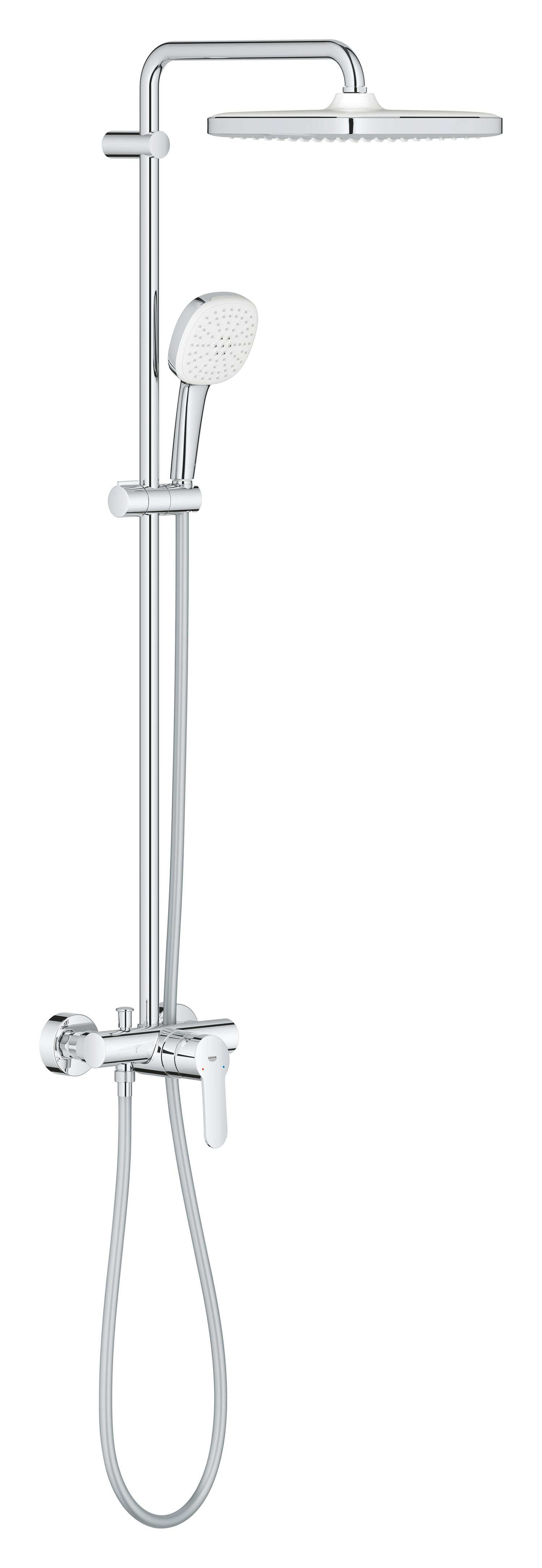 Sistem de dus Grohe 26692001, 250 mm, 1 bar, 110 mm, 1.75 m, 1128 mm, 412 mm, 1 functii palarie dus, Crom
