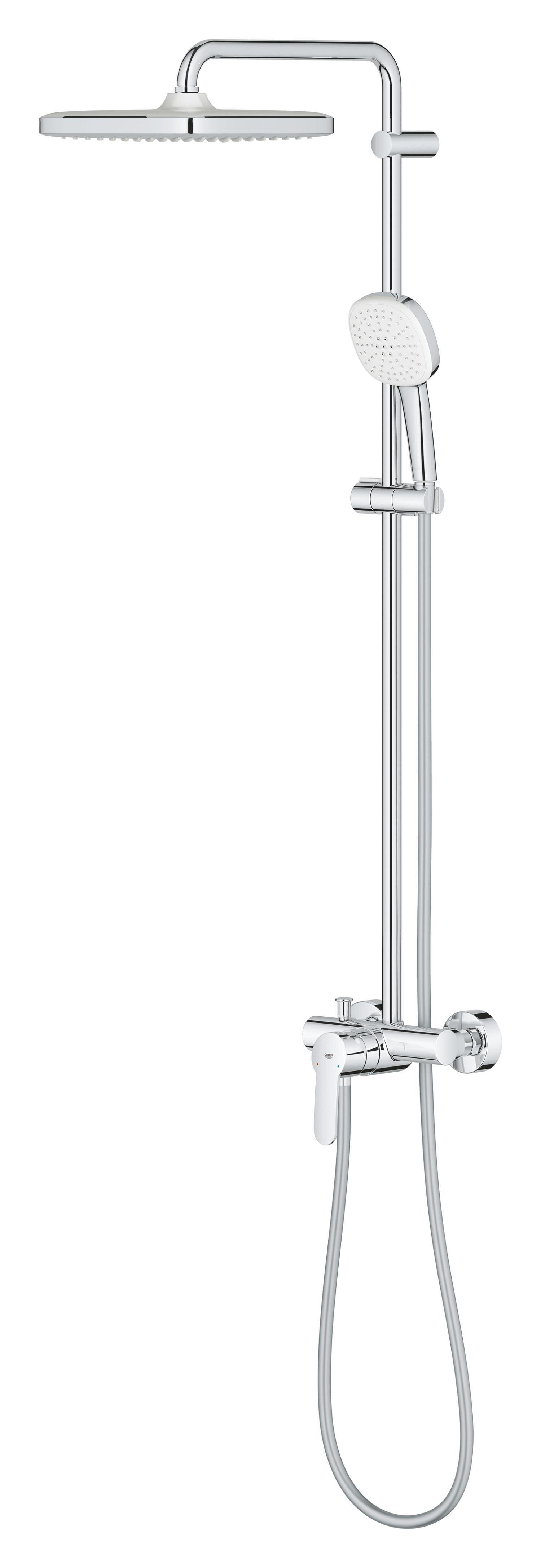 Sistem de dus Grohe 26692001, 250 mm, 1 bar, 110 mm, 1.75 m, 1128 mm, 412 mm, 1 functii palarie dus, Crom