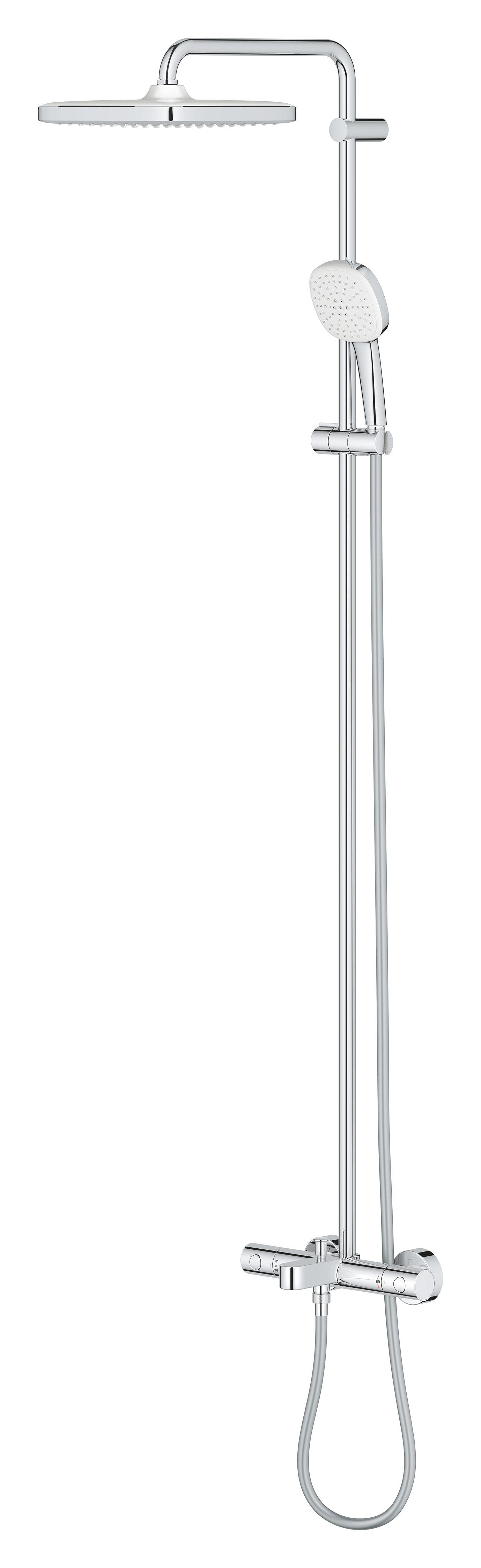 Sistem de dus Grohe 26691001, 250 mm, 1 bar, 110 mm, 1.75 m, 1588 mm, 412 mm, 1 functii palarie dus, Crom