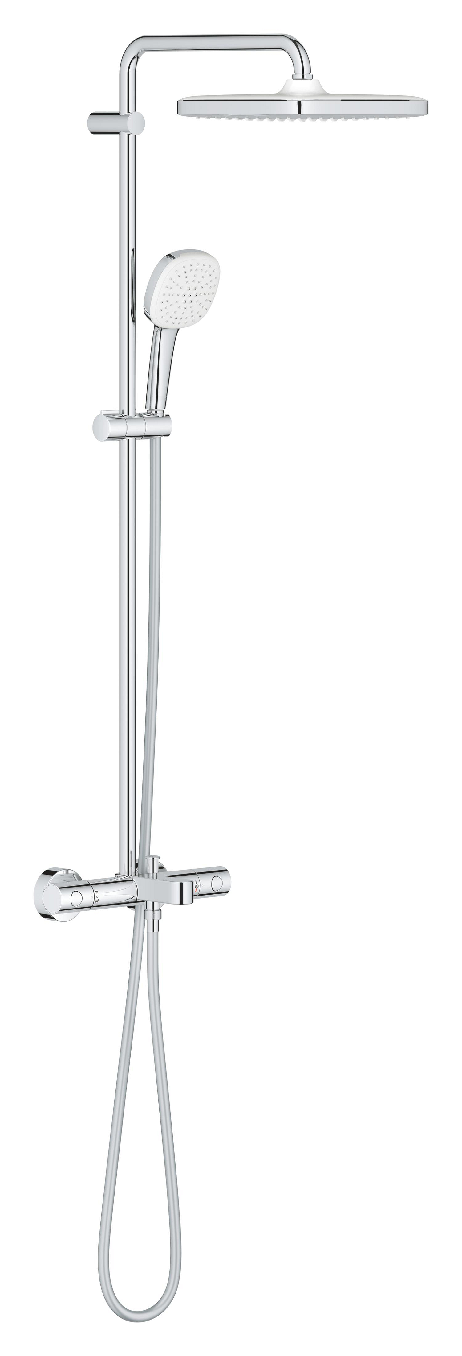 Sistem de dus Grohe 26975001, 250 mm, 1 bar, 110 mm, 1.75 m, 1132 mm, 412 mm, 1 functii palarie dus, Crom