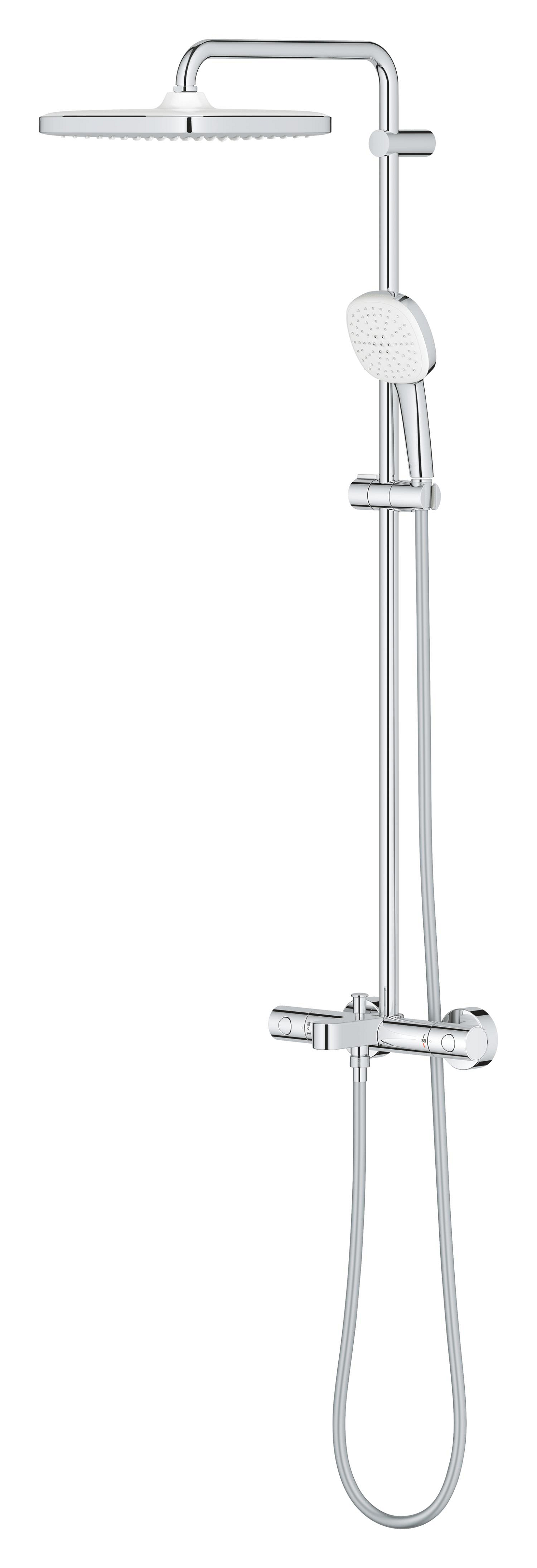 Sistem de dus Grohe 26975001, 250 mm, 1 bar, 110 mm, 1.75 m, 1132 mm, 412 mm, 1 functii palarie dus, Crom