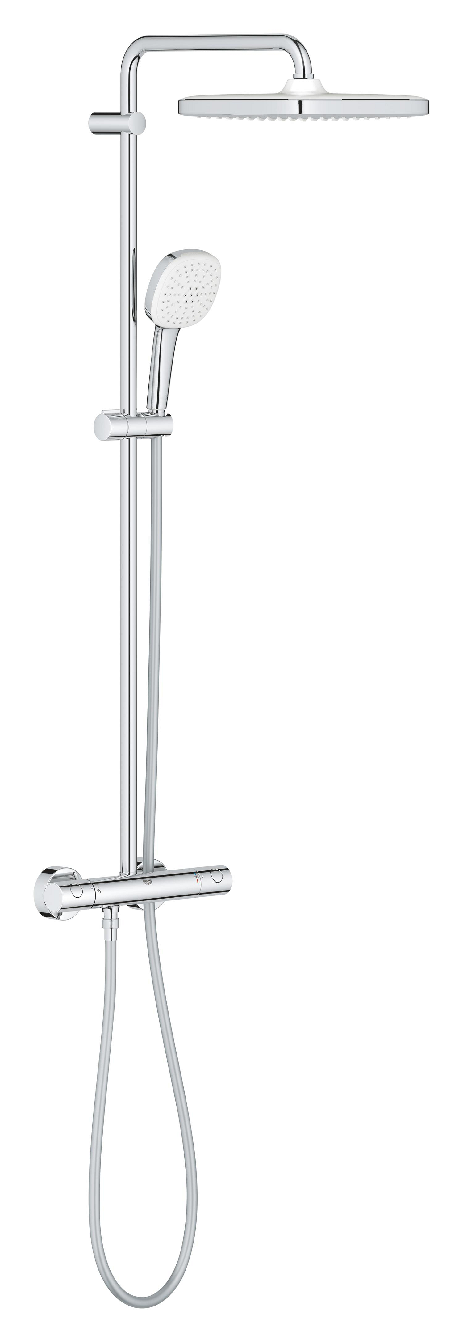 Sistem de dus Grohe 26689001, 250 mm, 1 bar, 110 mm, 1.75 m, 1132 mm, 412 mm, 1 functii palarie dus, Crom