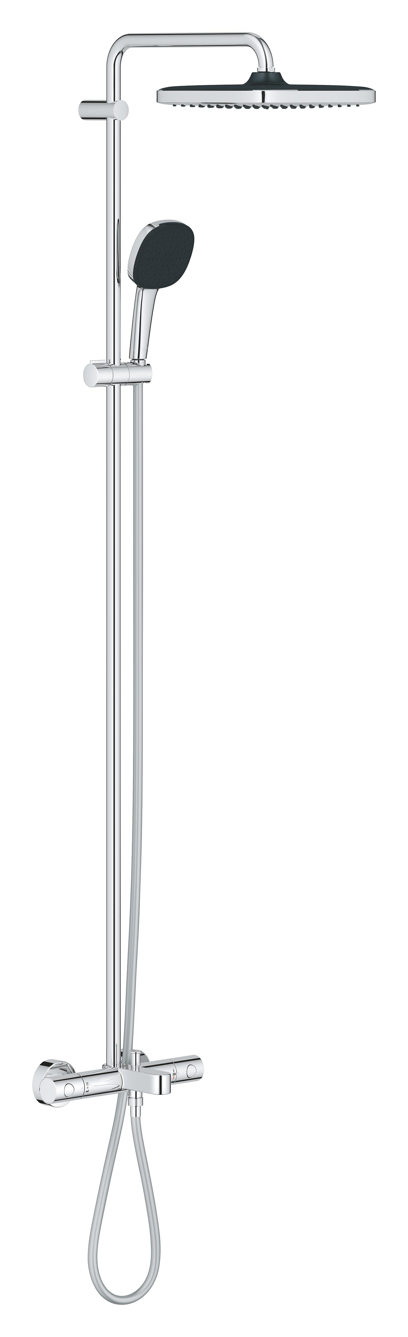 Sistem de dus Grohe 26984001, 250 mm, 1 bar, 110 mm, 1.75 m, 1588 mm, 412 mm, 1 functii palarie dus, Crom