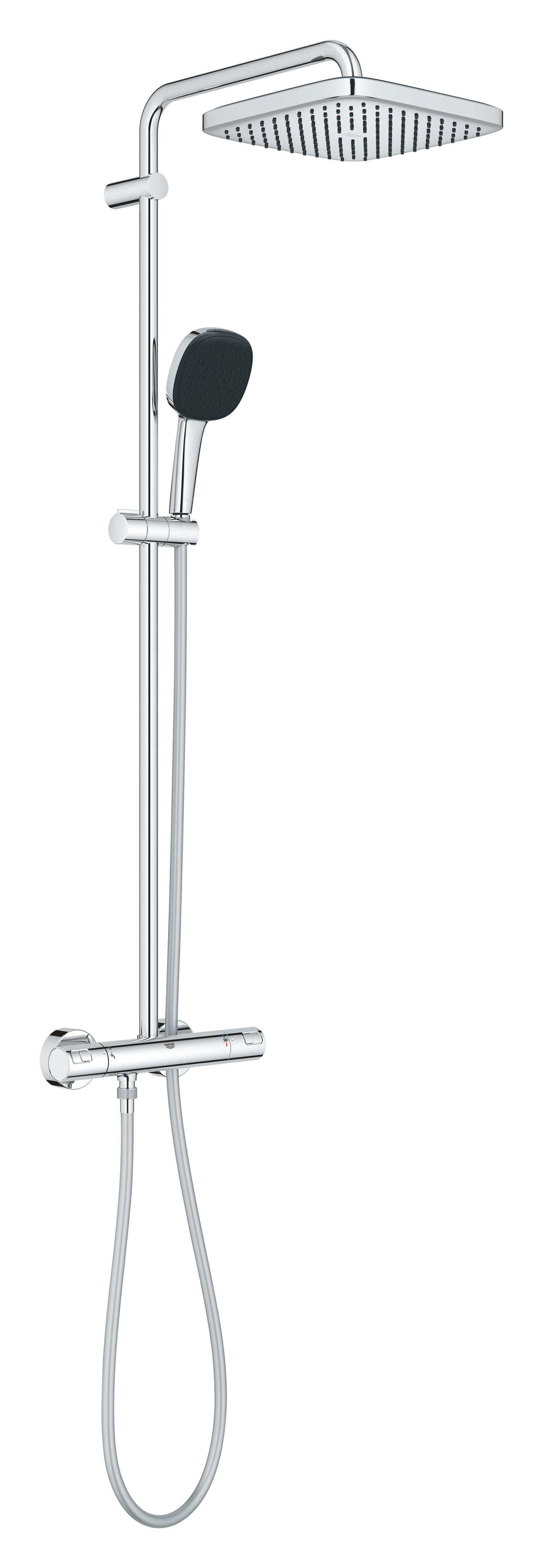 Sistem de dus Grohe 26696001, 250 mm, 1 bar, 110 mm, 1.75 m, 1132 mm, 412 mm, 1 functii palarie dus, Crom