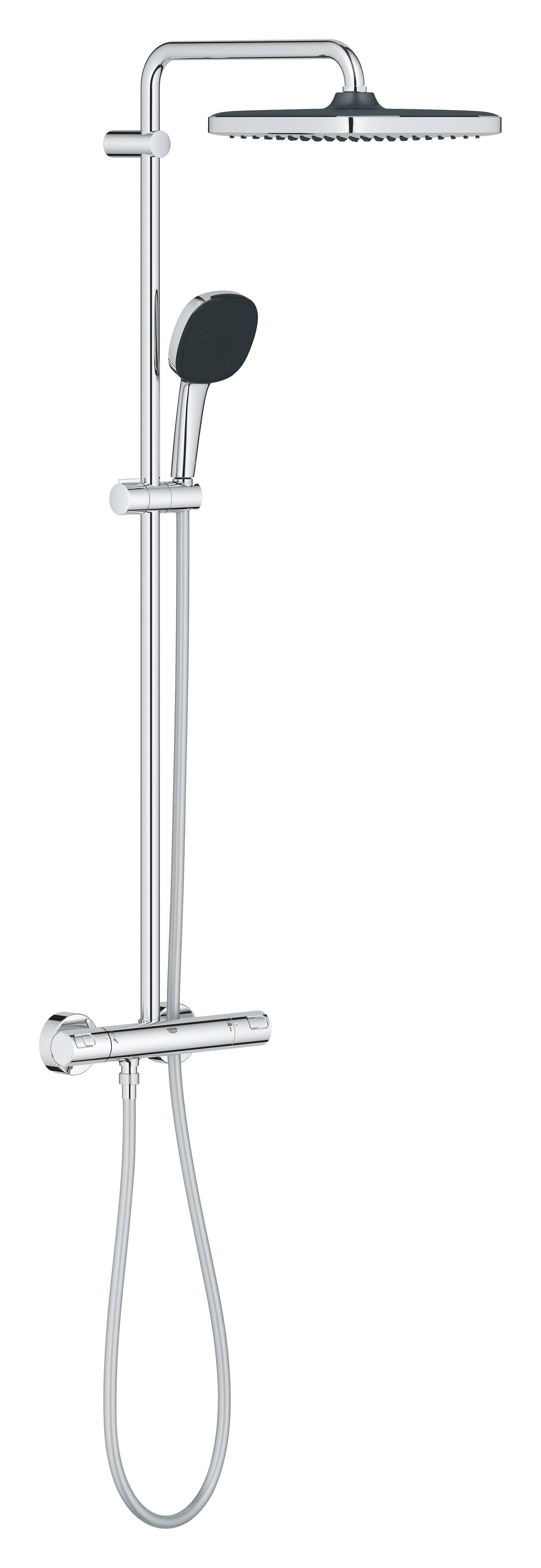 Sistem de dus Grohe 26696001, 250 mm, 1 bar, 110 mm, 1.75 m, 1132 mm, 412 mm, 1 functii palarie dus, Crom