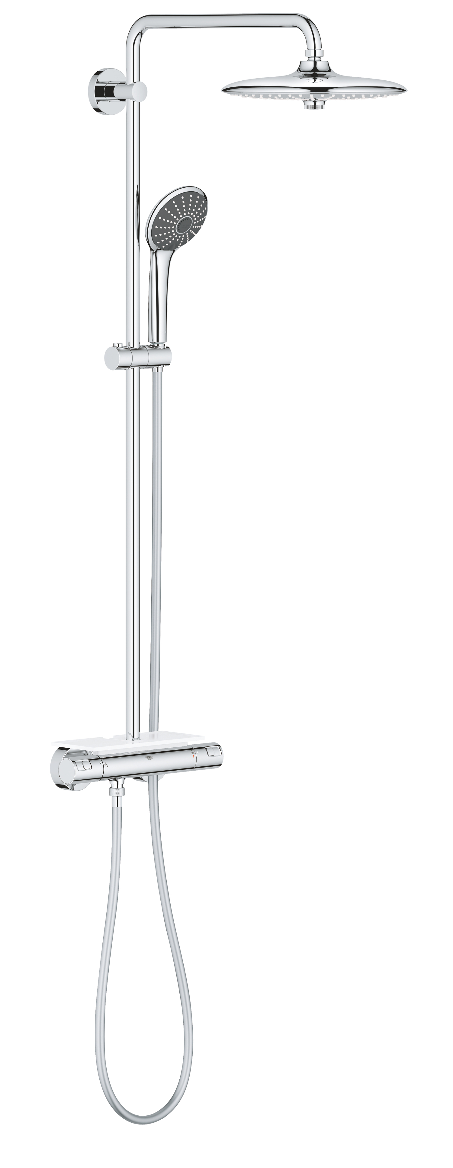Grohe Sistem de dus grohe vitalio joy 260 26403001, 1/2'', aparent, termostat, 260 mm, 3 functii, crom