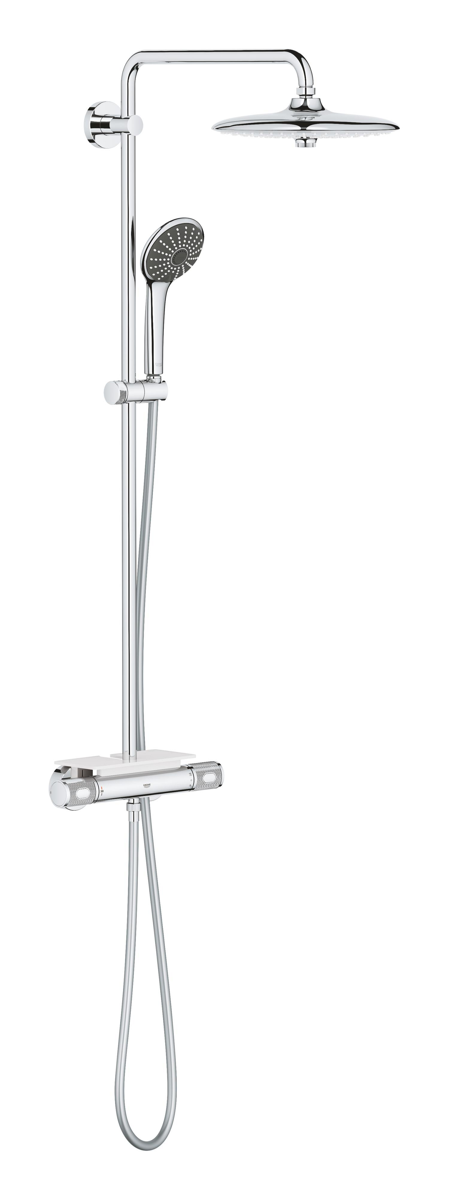 Grohe Sistem de dus grohe vitalio joy, aparent, 260 mm, termostat, 3 functii, crom, 26403002