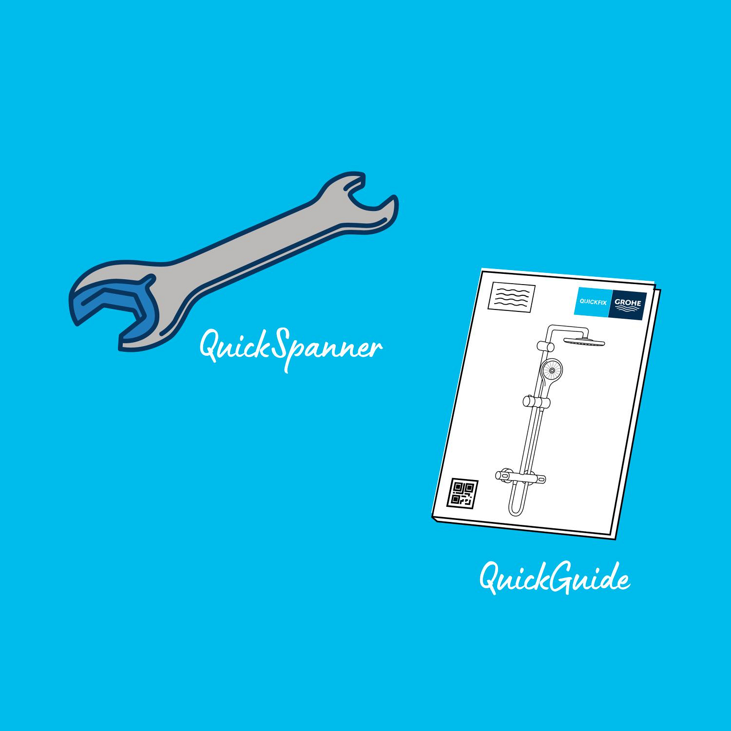 Sistem de dus Grohe 26988001, Vitalio Start 250, tip incastrare aparent, pentru cada, termostat, crom [22]