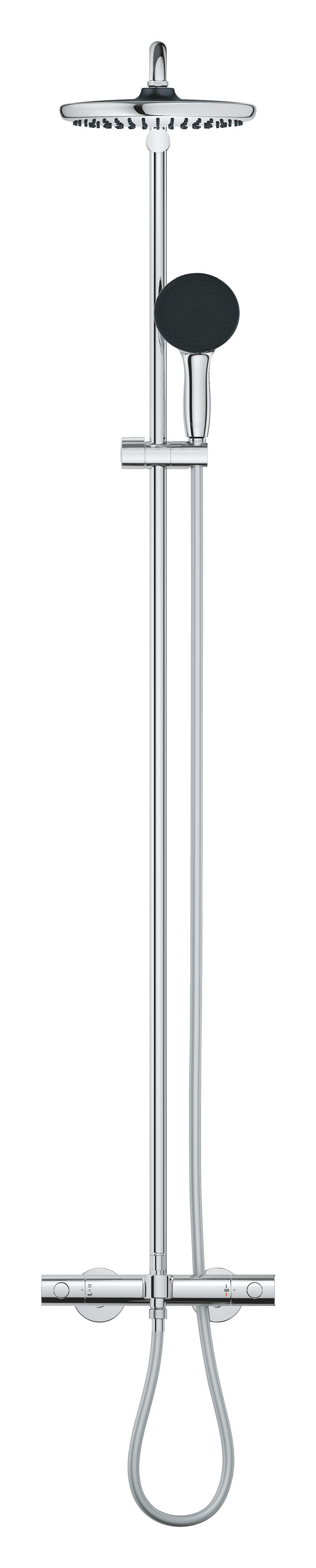 Sistem de dus Grohe 26988001, Vitalio Start 250, tip incastrare aparent, pentru cada, termostat, crom [3]