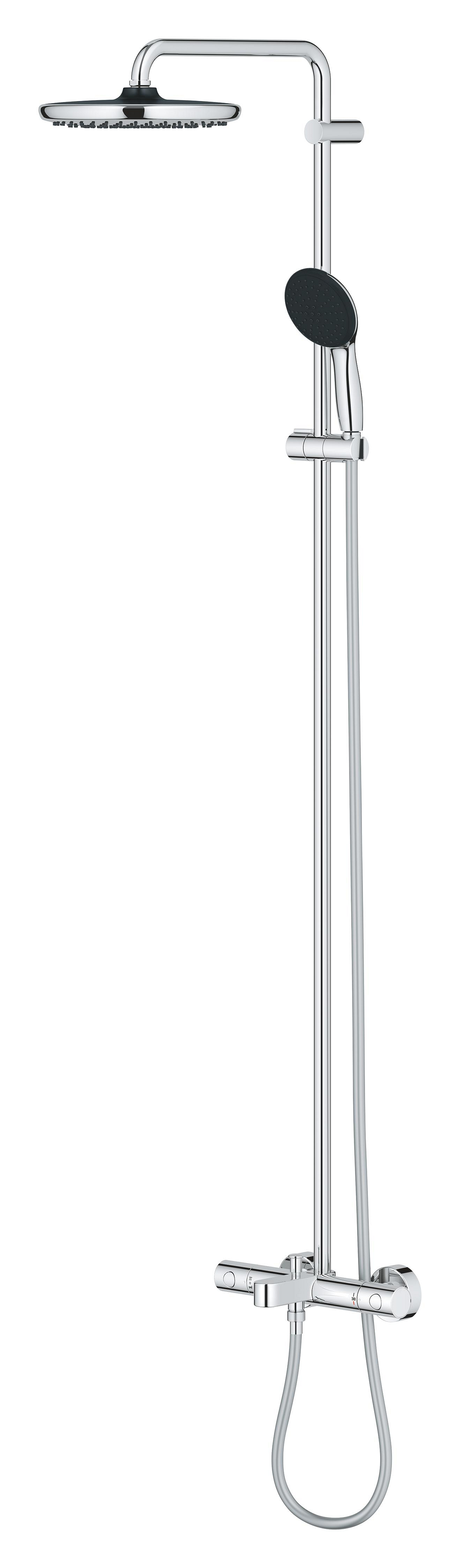 Sistem de dus Grohe 26988001, Vitalio Start 250, tip incastrare aparent, pentru cada, termostat, crom [2]