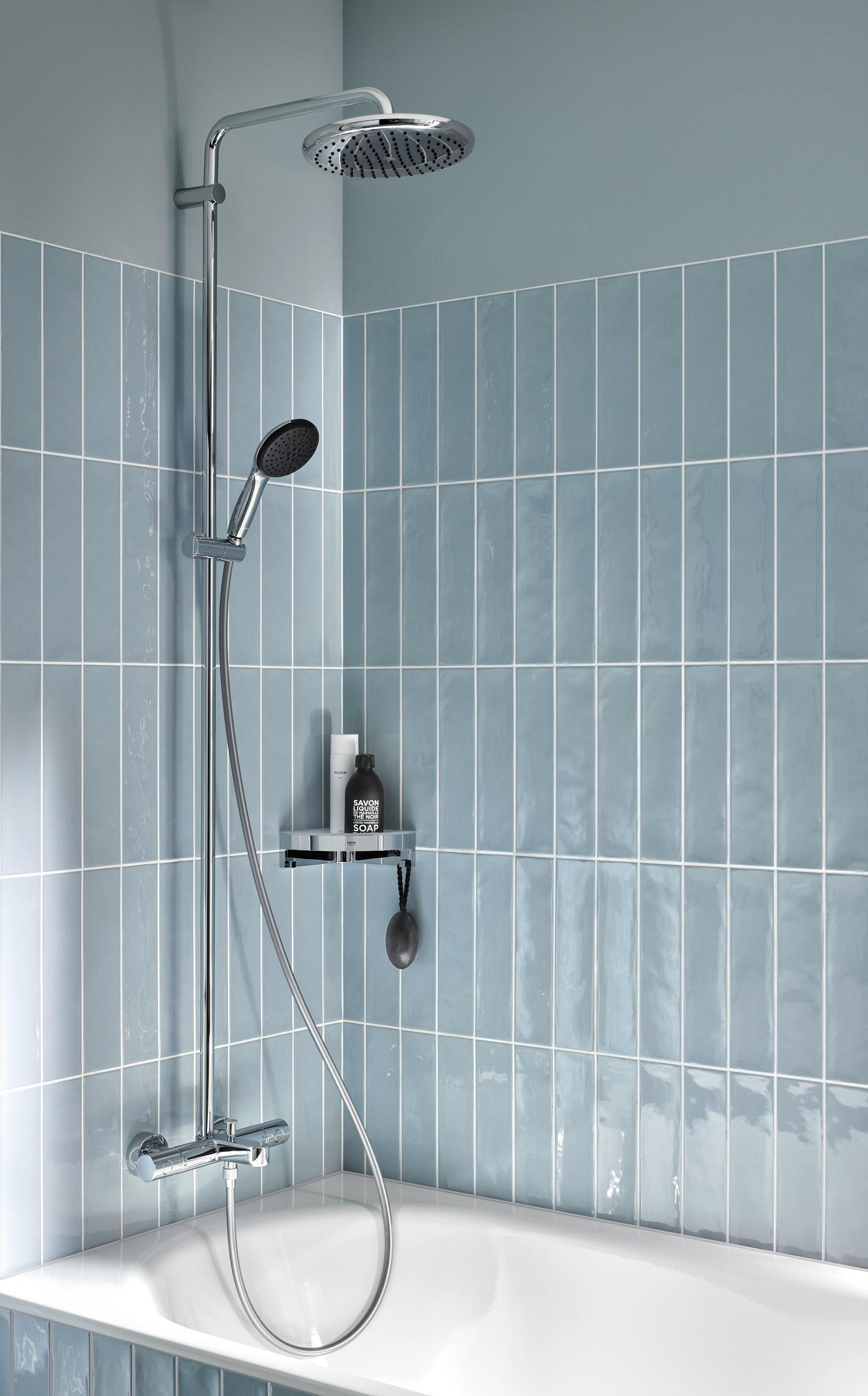 Sistem de dus Grohe 26988001, Vitalio Start 250, tip incastrare aparent, pentru cada, termostat, crom [5]