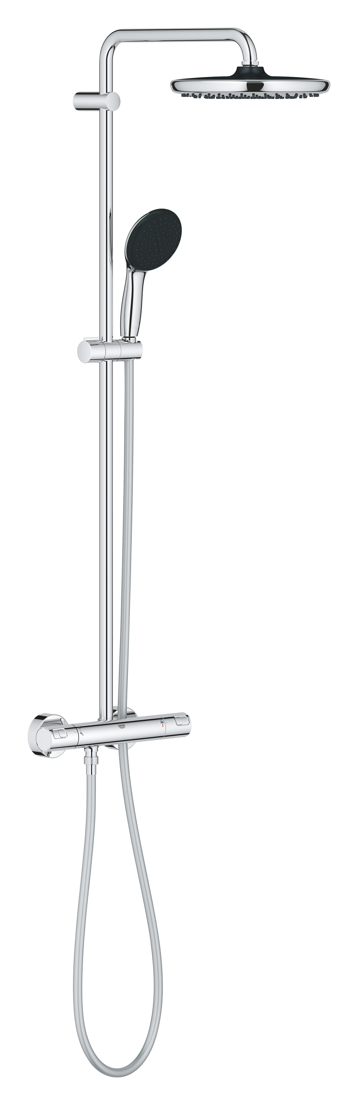 Sistem de dus Grohe 26677001, 250 mm, 1 bar, 110 mm, 1.75 m, 1132 mm, 412 mm, 1 functii palarie dus, Crom