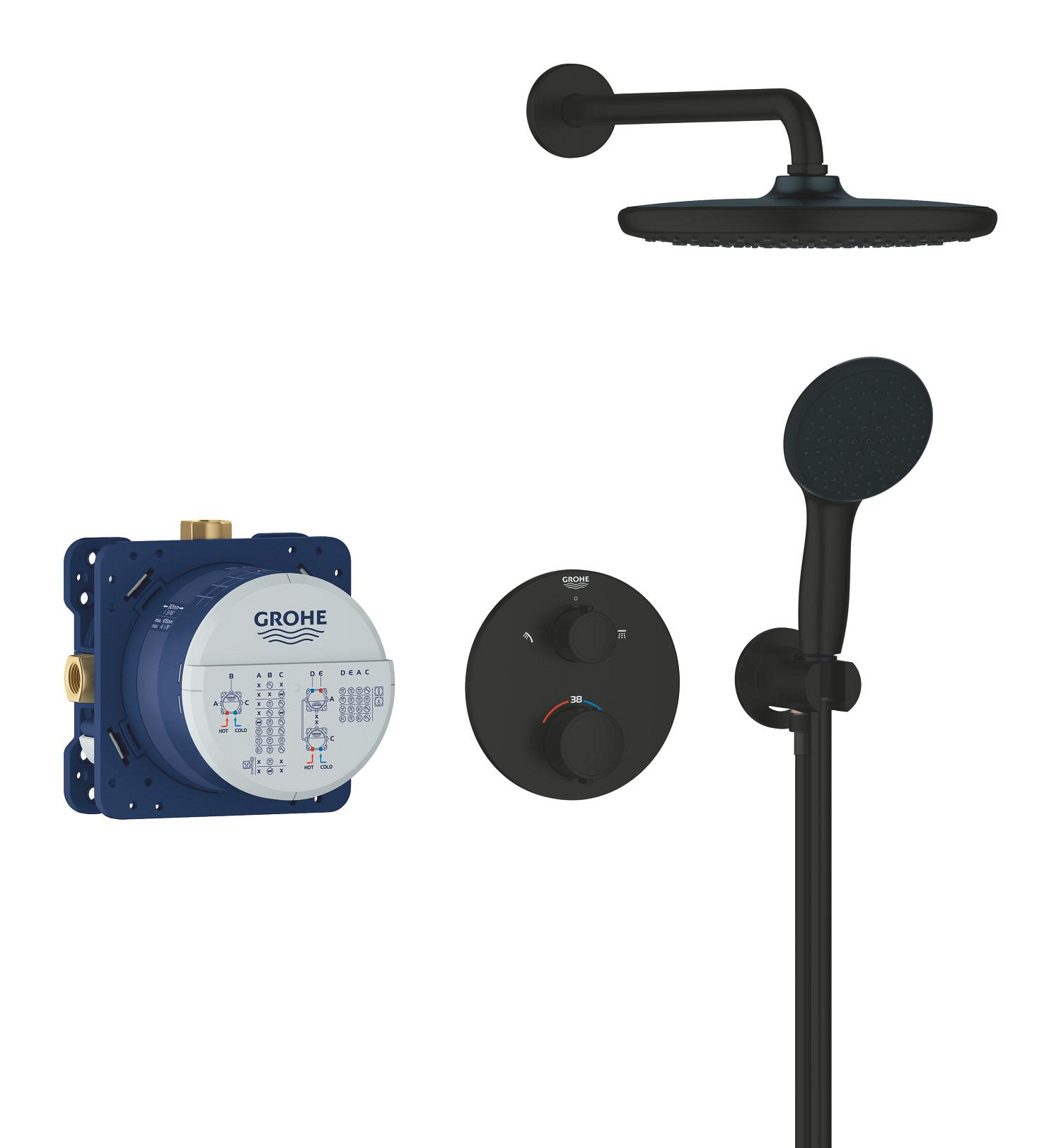 Sistem de dus Grohe 348832430, Vitalio Start, tip incastrare incastrat