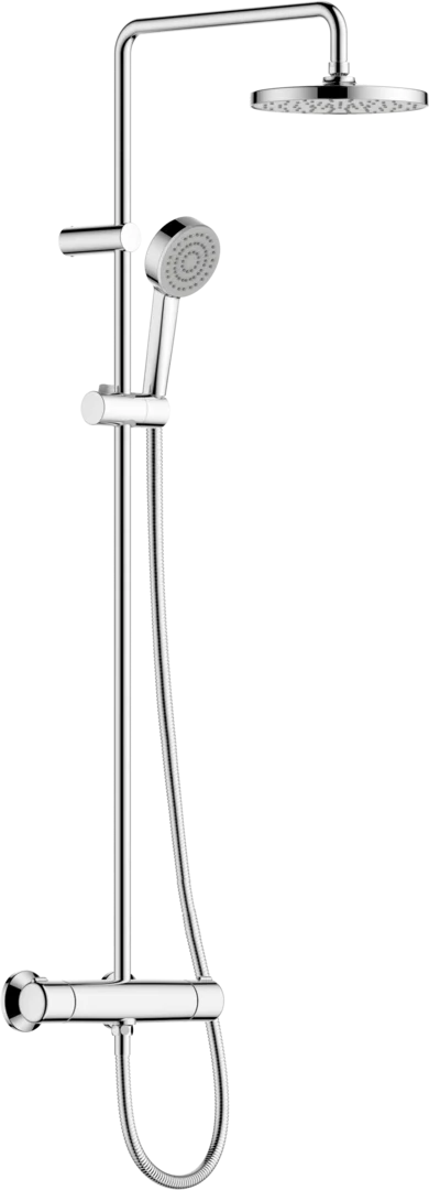 Hansa Sistem de dus hansa basic, aparent, termostat, 200 mm, 1 functie, crom, 55350110