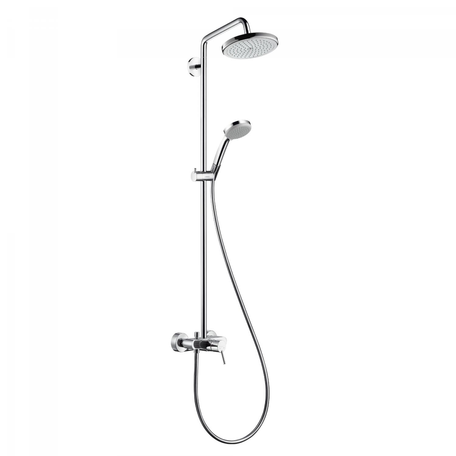 Hansgrohe Sistem de dus hansgrohe croma 220, aparent, 220 mm, 1 functie, crom, 27222000