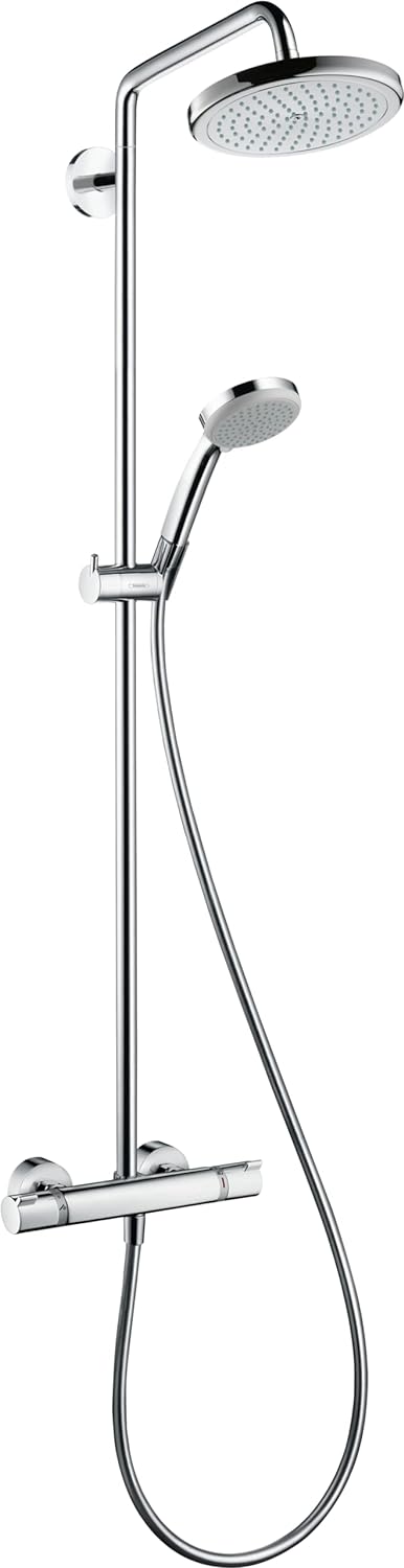 Hansgrohe Sistem de dus hansgrohe croma 220, aparent, termostat, 220 mm, 1 functie, crom, 27188000