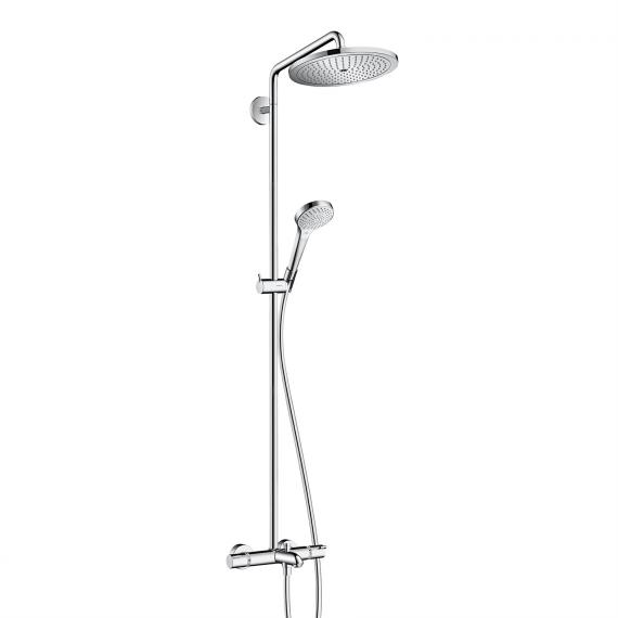 Hansgrohe Sistem de dus hansgrohe croma select, aparent, termostat, 280 mm, pipa cada, 1 functie, crom, 26792000