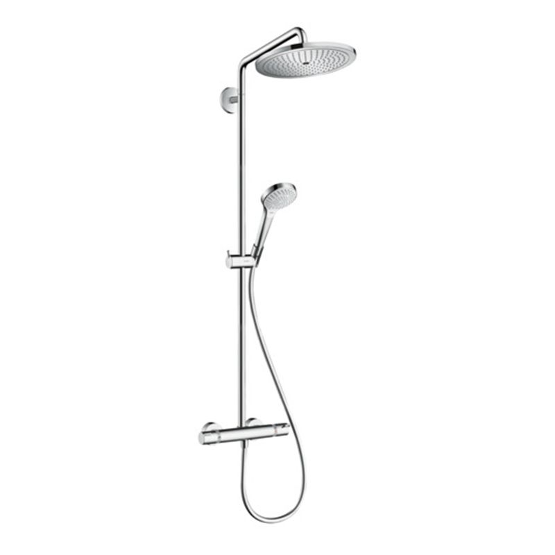 Hansgrohe Sistem de dus hansgrohe croma select s 26790000, 1/2'', aparent, termostat, 280 mm, 1 pulverizare, anti-calcar, crom