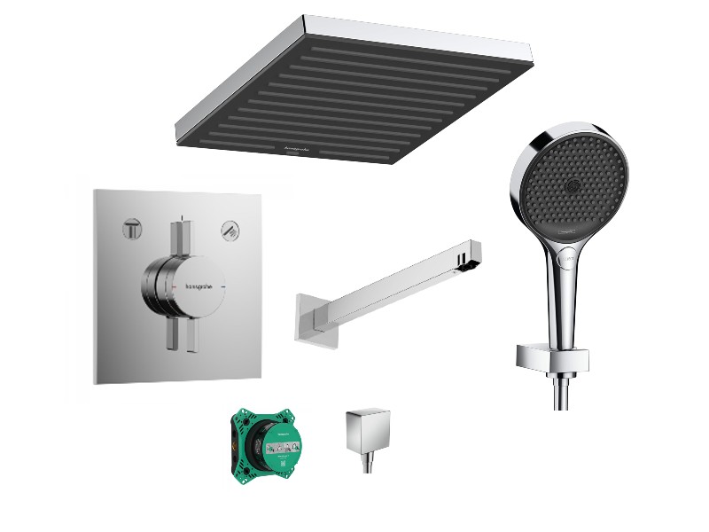 Hansgrohe Sistem de dus hansgrohe duoturn e, incastrat, 260 mm, 1 functie, crom, 75417000-2st