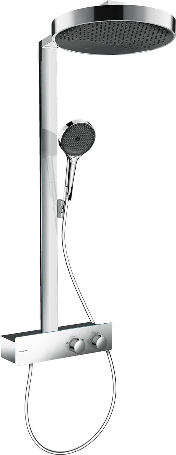 Hansgrohe Sistem de dus hansgrohe rainfinity, aparent, termostat, 360 mm, 1 functie, crom, 26853000
