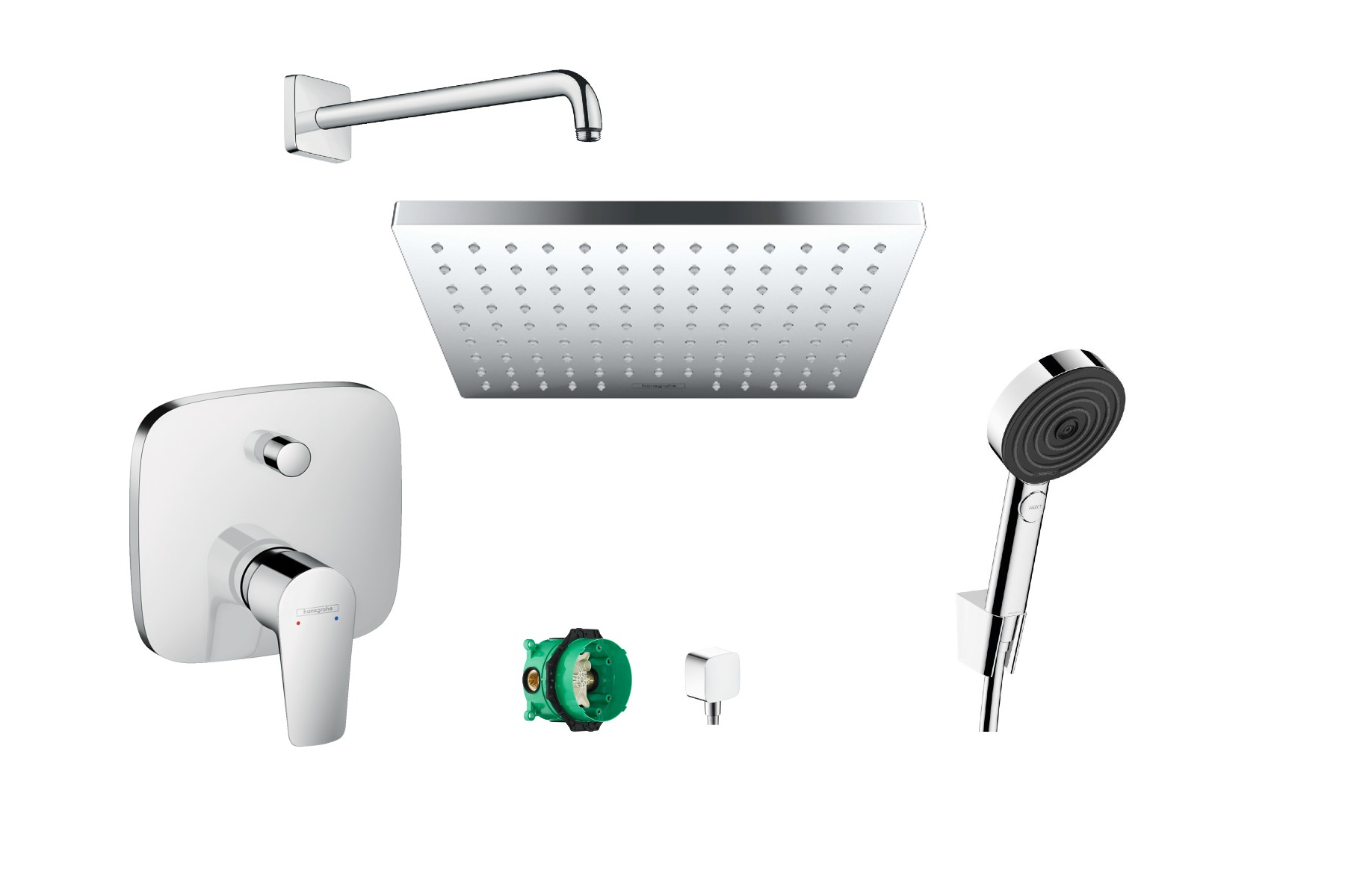Hansgrohe Sistem de dus hansgrohe talie e, incastrat, 230 x 170 mm, 1 functie, crom, 26283000